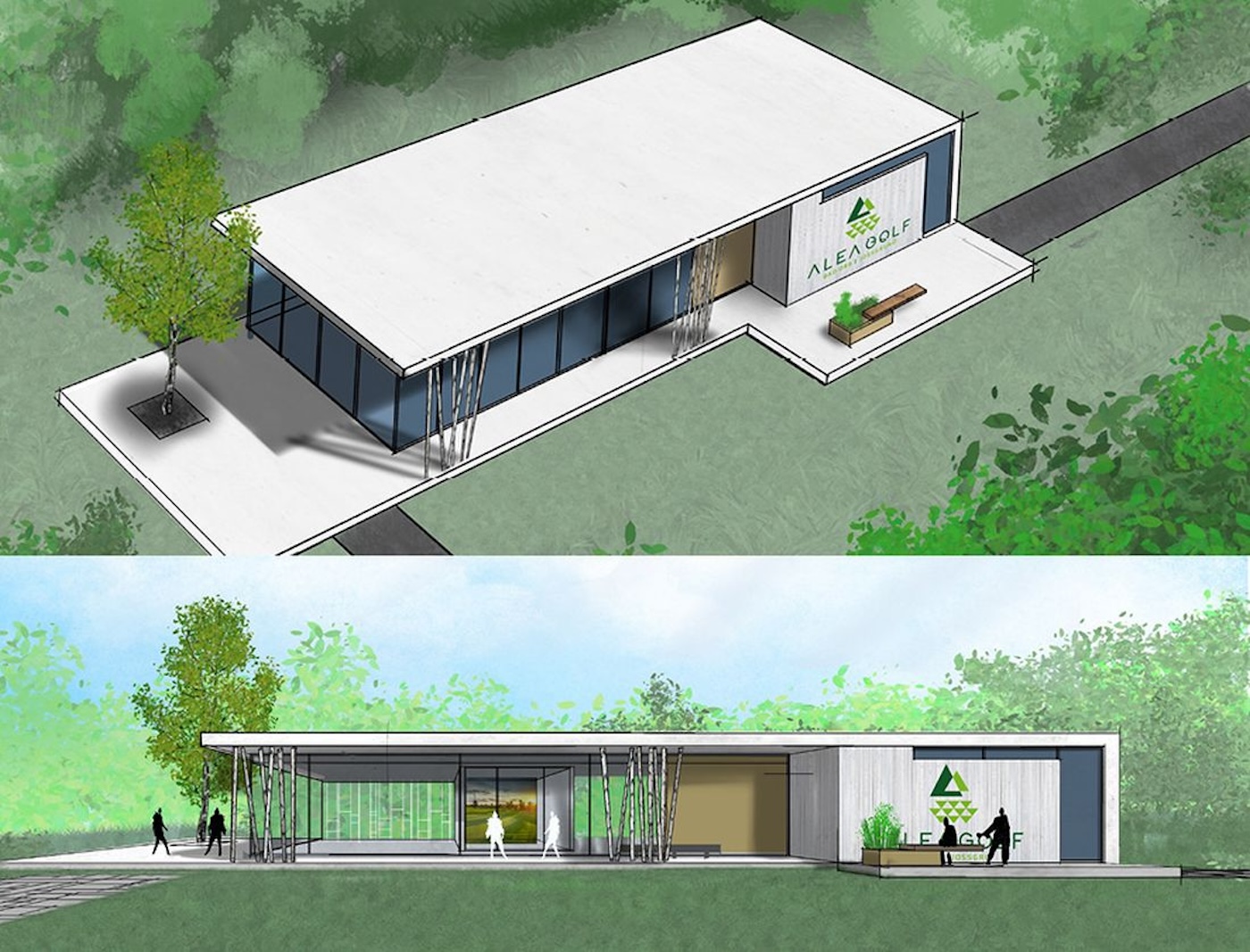 geplantes Clubhaus von ALEA Golf